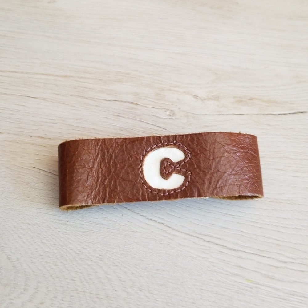 Leather Initial Bracelet